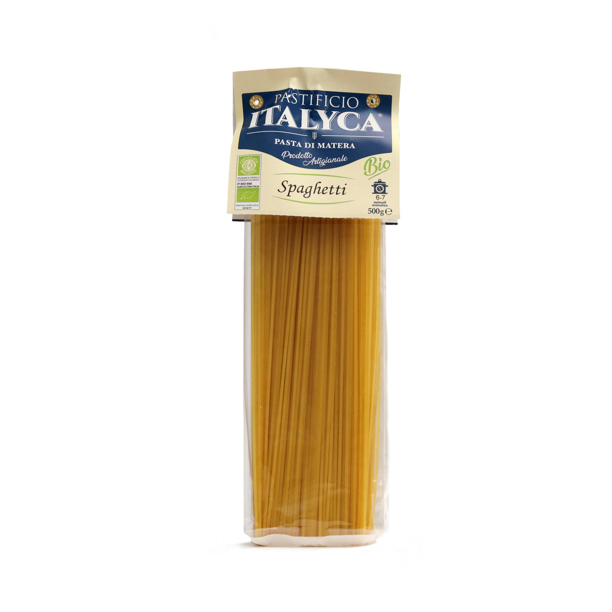 Italyca Spaghetti, 500g, 100 % handwerklich hergestellte BIO-Nudeln aus Italien