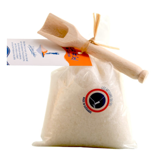 Fleur de Sel de Guérande IGP 100% natürlich mit Dosierlöffel aus Holz