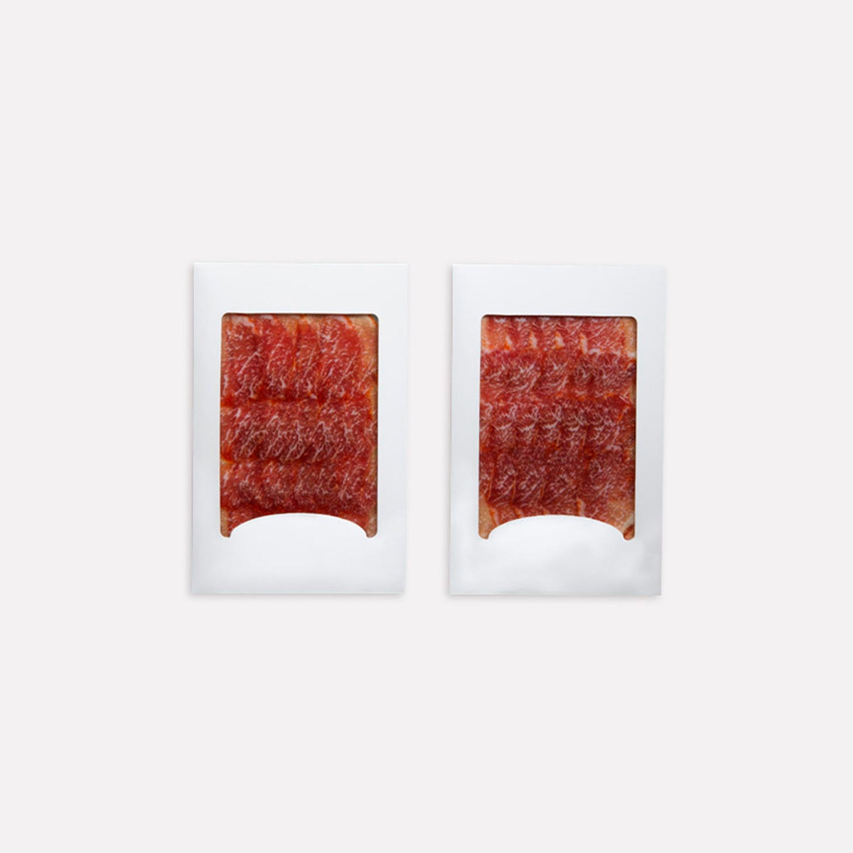 Loins vom Iberico Cebo de Campo Schwein, geschnitten