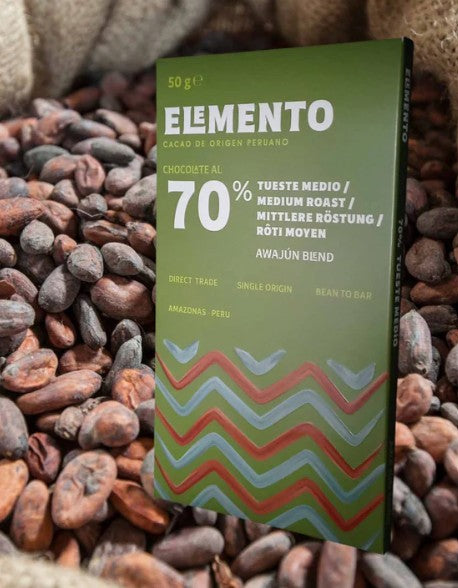 ELEMENTO Schokolade mittlere Röstung mit 70% Kakao, Peru